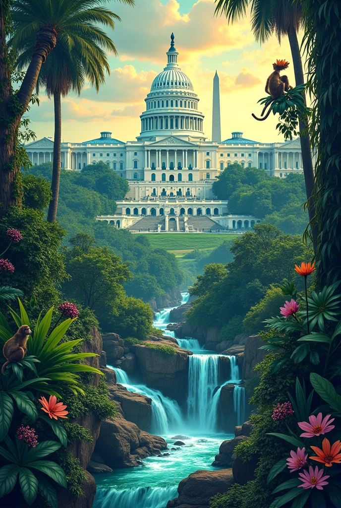 It will be based off the city of Washington DC being in jungle t shirt design 