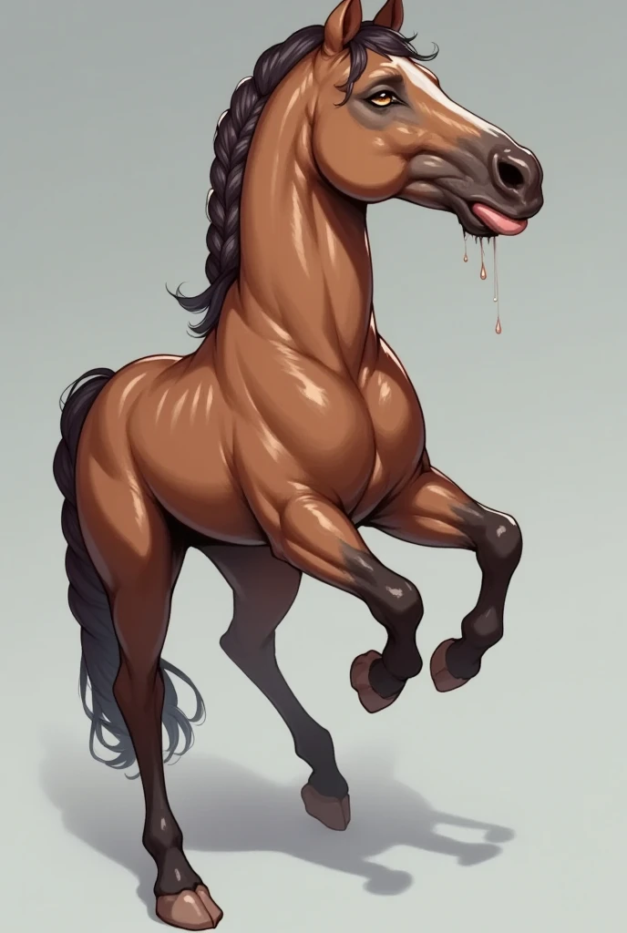 ,stkyswt, zPDXL, score_9, score_8_up, score_7_up, source_anime, BREAK sketch, flat color, 1girl, solo, black eyes, vivziepop, feral, horse, male horse, helluva boss, full body, lineart, dick out, balls out, big dick, big balls, equine dick, equine anus,, anal sex, anal creampie, horse sex, gay sex, lust face, two horses, anal sex,, two horses having sex, two horse boys, lipstick on anus