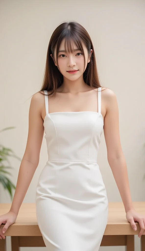 8k, 超High resolution, highest quality, masterpiece, Rule of thirds photography,Surreal, photograph, 1people, (16 3), cute女の子, cute顔, Beautiful eyes in every detail, 細かくdetailedに,masterpiece,, 一peopleの女の子:1.2, Japan Female Announcer,The perfect finishing touch to your tabletop, 細かくdetailedに, High resolution, Perfect dynamic composition,Medium Hair,Harajuku、16 years oldの少女eの女性,dress,clear,clean,smile,Super tight clothes,stoop down,Muscular,Naughty look,Bob Hair,people々Flock of、,Looking at the audience、beauty,Long neck、Laugh a little、Please close your mouth and laugh、(((Ideal body type))),A-cup small breasts :2,whole body、Perfect Anatomy、鮮明なdetailed、detailed、Surreal、Light and shadow,Strong light