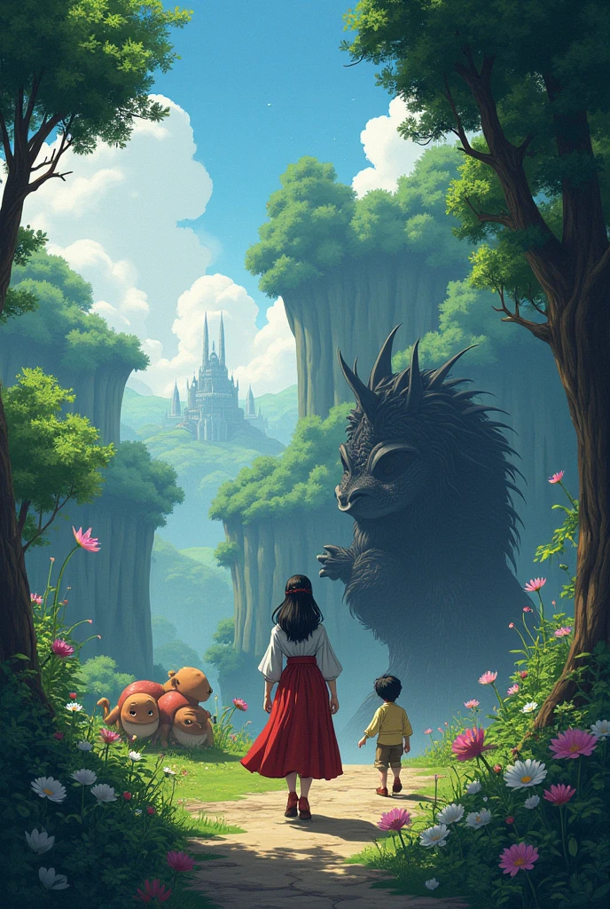 I want 2 images, one in the style of Studio Ghibli and the other in the solo leveling style