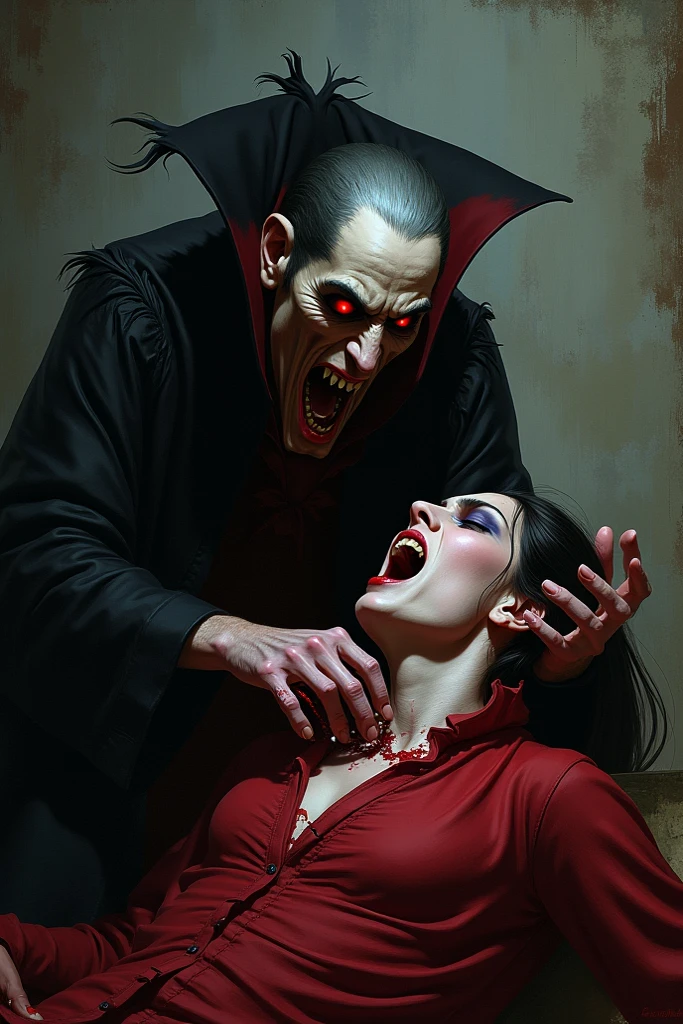 pair of subjects centered, full body portrait, male and female, in the style of dark horror, psychedelic manga, zombies in love, gory, grotesque, bloody, scary, demonic, sensual, i can't believe how beautiful this is, conceptual art pieces, thick paint, celestialpunk, realistic, Automatic1111, High Res Fix, 4x upscale