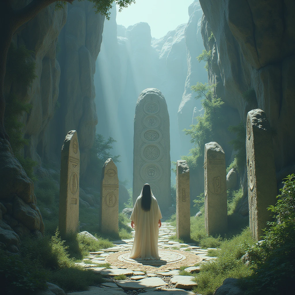 ritual symbols on stones