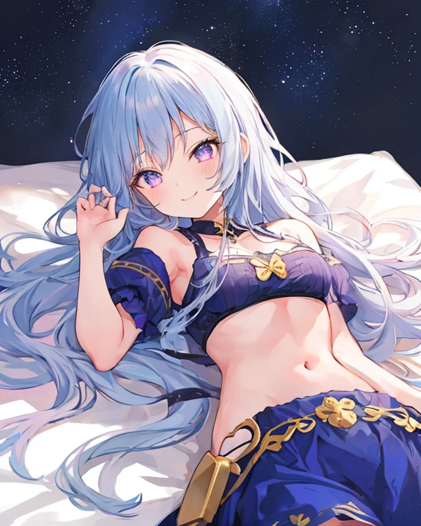 ((masterpiece, best quality)),, st. louis (luxurious wheels) (azur lane), highres, highest quallity, illustration, cinematic light, ultra detailed, ((detailed face)), (detailed eyes), best quality, hyper detailed, masterpiece, (detailed face), large breasts, hair ornament, earrings, necklace, portrait, silver dress, revealing clothes,highest details, beautiful eyes, (hotel:1.2), sitting in bed, sitting, bed, show legs, long beautiful legs, (full body shot), window, night sky, backlighting, light rays, (high contrast), (colorful), anatomically correct