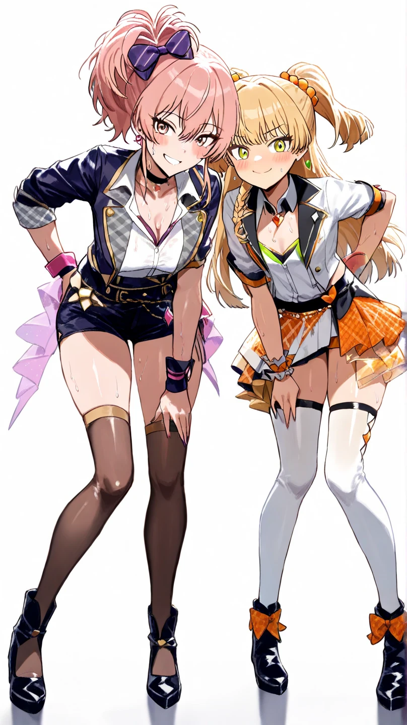high school girl、Gal、Brown Skin、Galメイク、beautiful girl、Side Ponytail、Blonde 、Legs wide open、One Girl,Lingerie Shop、Five Fingers, mini skirt, Being petted、Highest quality, smug face, blazer, blouse,Leopard print bra、 Leopard print panties, Her thighs and crotch are wet with love juice. Big .、Big Ass、Thick thighs、The woman feels sexual arousal、Reaching orgasm、Being touched by a pervert、Spread your legs、Obscene sound effects、Naughty sound effects