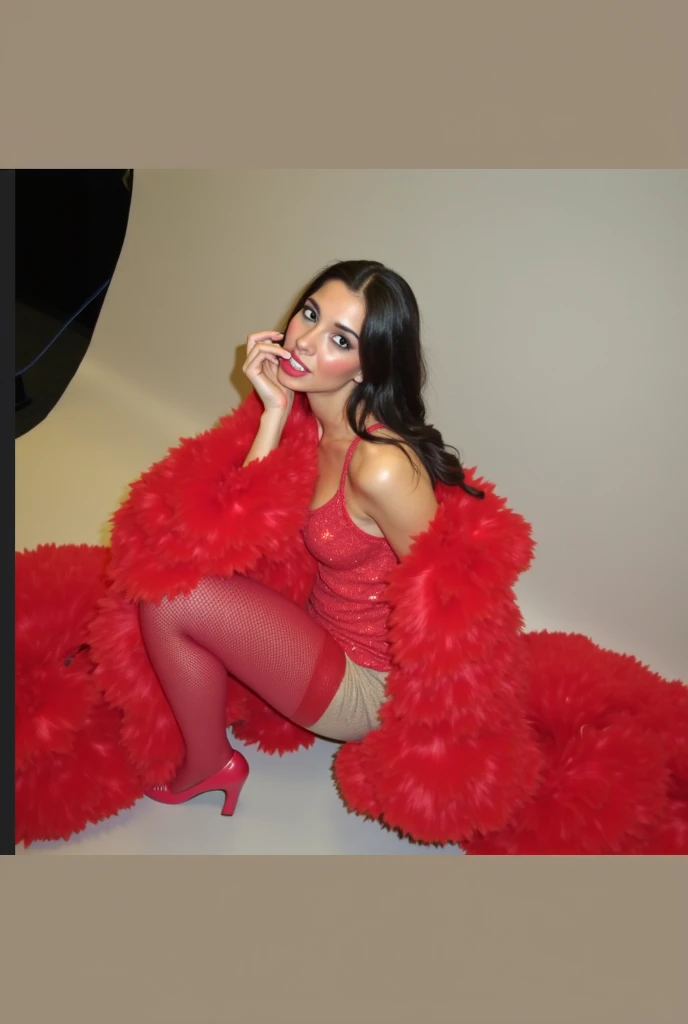 mulher sentada em um banco com as pernas cruzadas e usando saltos altos vermelhos, massive legs towering over you, 💋 💄 👠 👗, Directed by: Romano Vio, uma mulher usando saltos altos vermelhos, sapatos vermelhos, pernas cheias, com uma saia vermelha, her footwear is red high heels, Salto Alto Vermelho, pernas grossas, beautiful legs, nice legs,obra-prima, profissional, alta qualidade, linda, Awesome, mid-century, Flickr, rash guard, Photo Session, 4k, realista, fundo detalhado, fascinante