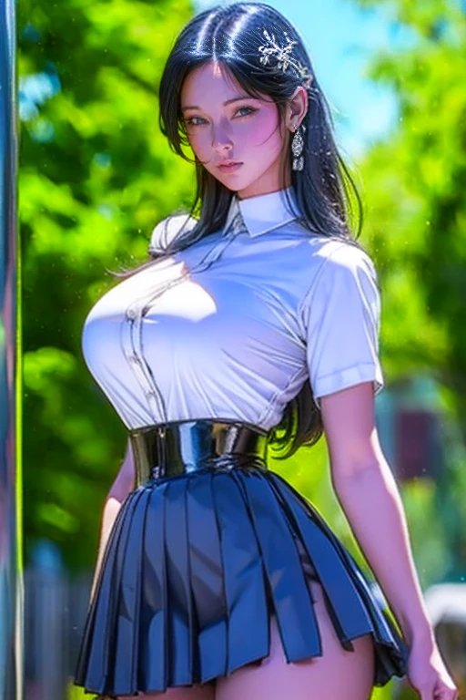 female Swordsman in swordsman skirt armor