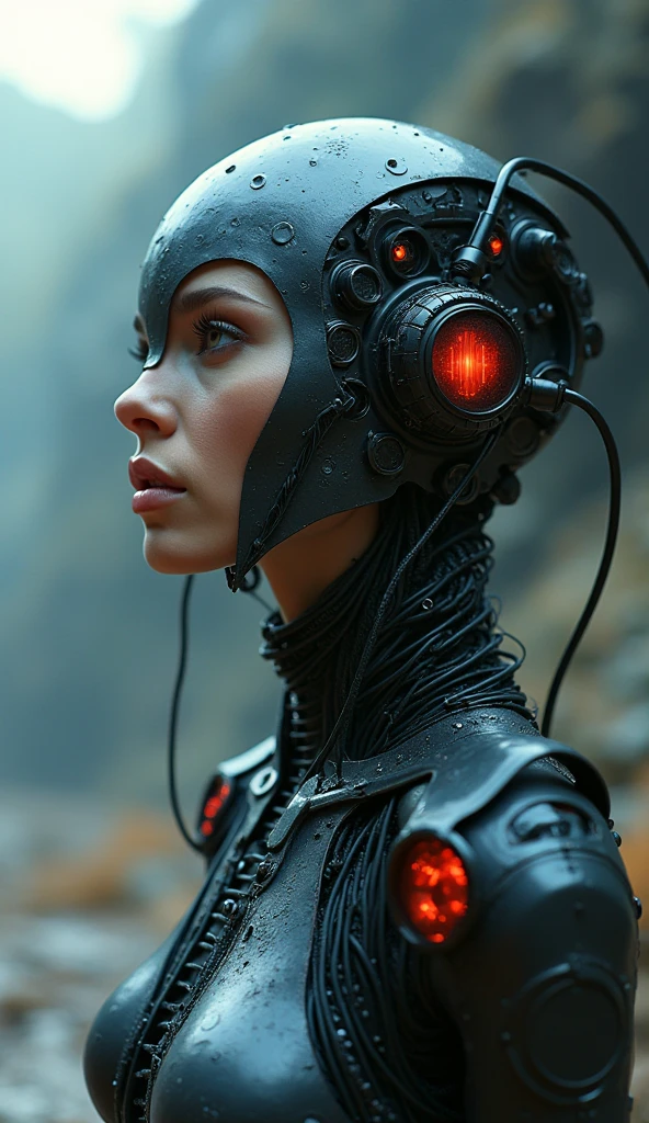 (Hyperreality: 1.9), (refined details: 1.3), (high definition: 1.9), (high detail: 1.3), (high aesthetics : 1.9), (Score 9, score 8 up: 1.9), (complex details: 1.3) (Bright colors: 1.5), perfectly crafted details , (xtremely high quality RAW photograph: 1.9), cinematic film still Biomechanical bodysuit and gorgeous face and figure in a futuristic alien landscape in the style of award-winning oil painting absorb liquid shadows, . shallow depth of field, vignette, highly detailed, high budget, bokeh, cinemascope, moody, epic, gorgeous, film grain, grainy