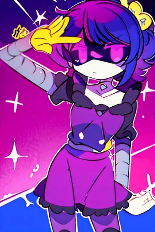 ((masterpiece,best quality)), absurdres, <lora:Hex_Maniac_Pokemon:0.7>, Hex_Maniac_Pokemon, solo, black dress, smiling, looking at viewer, cowboy shot, cinematic composition, dynamic pose
<lora:GlowingNightmare:0.7>, GlowingNightmare
