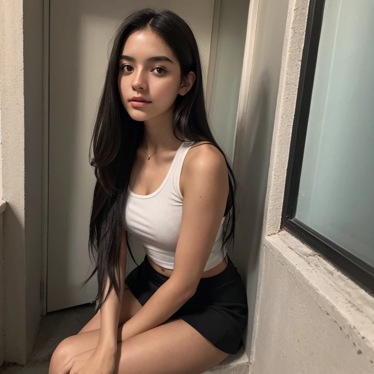 A nice and cute girl，Full body photo，Extremely beautiful and delicate, ((best quality)), ((masterpiece)), (detailed), perfect face((Cute teen Girl, young girl, R: 1.8),  15 yo, 15 years old girl, dark red lips detailed: 1.0,  thai girl uniform,