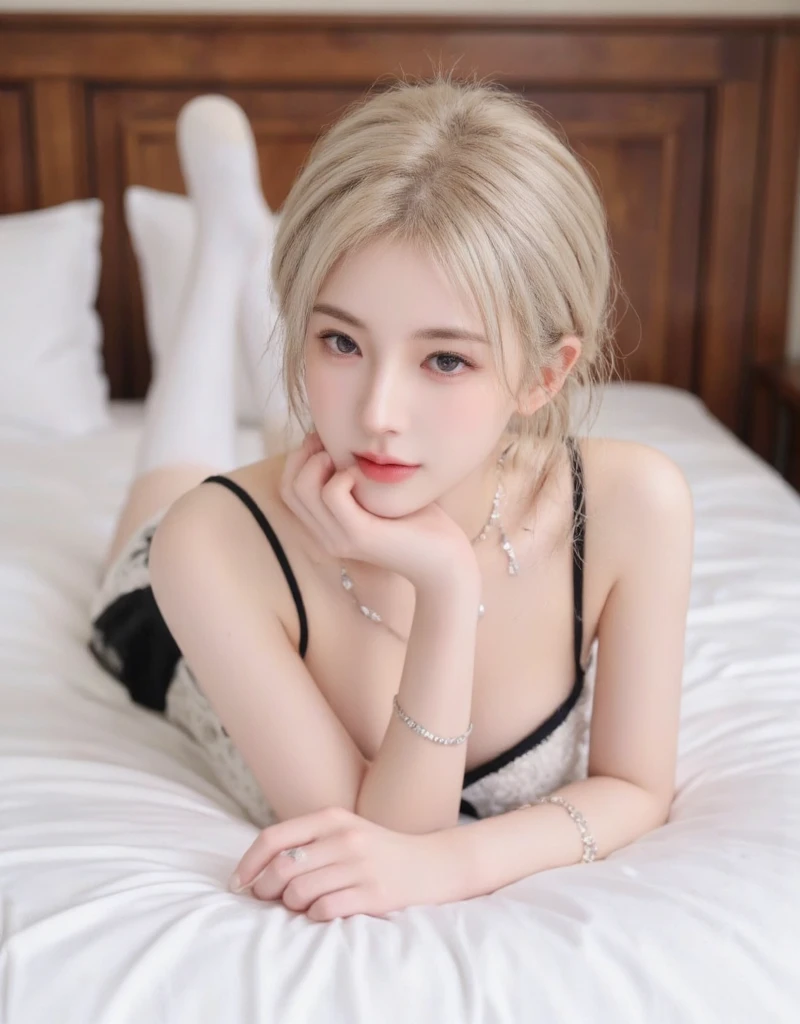 ((Best quality, 8k, Masterpiece :1.3)), Sharp focus :1.2, A pretty girl 24 years old with perfect figure :1.4, Slender abs :1.3, Raw photography、超A high resolution, full body, fair white skin、shiny white skin、(wavy blonde hair)、dark brown hair、super fine eyes, super fine hands, super fine fingers、Beautiful eyes with random colors、very thin lips, finely detail、elongated eyes、pale pink blush、long eyeslashes、Beautiful double eyelid、Lighting that emphasizes beautiful skin、Lustrous skin 2, ((Layered long hair, Big breasts :1.2)), show breasts , (supper fine hands), (supper fine finger realistic), (detailed pantyhose ), (detailed White Tight shirt), (detailed tight skirt, ((transparent)),  ((detailed breasts)), ((detailed simple shirt  )), ((detailed face)), office central city, Highly detailed face and skin texture, Detailed eyes, Double eyelid, make full body, long legs,
