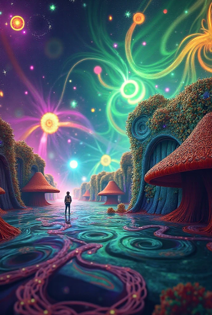 Combining the image in an astral journey through psilocybin with a psychedelic approach