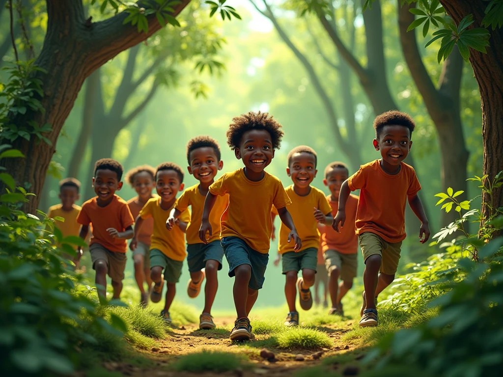 Black children playing 