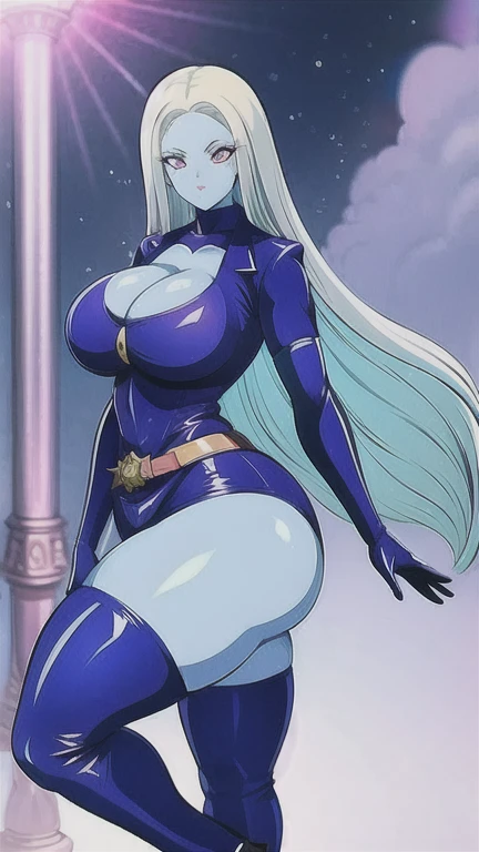 8K, High Definition, married, Beautiful, Beautiful, Bright, Eye Highlights, Sexy, Erotic, beautiful line art, light blue skin, Blue and orange gradient ear fins, Black Dress,full body Esbian、