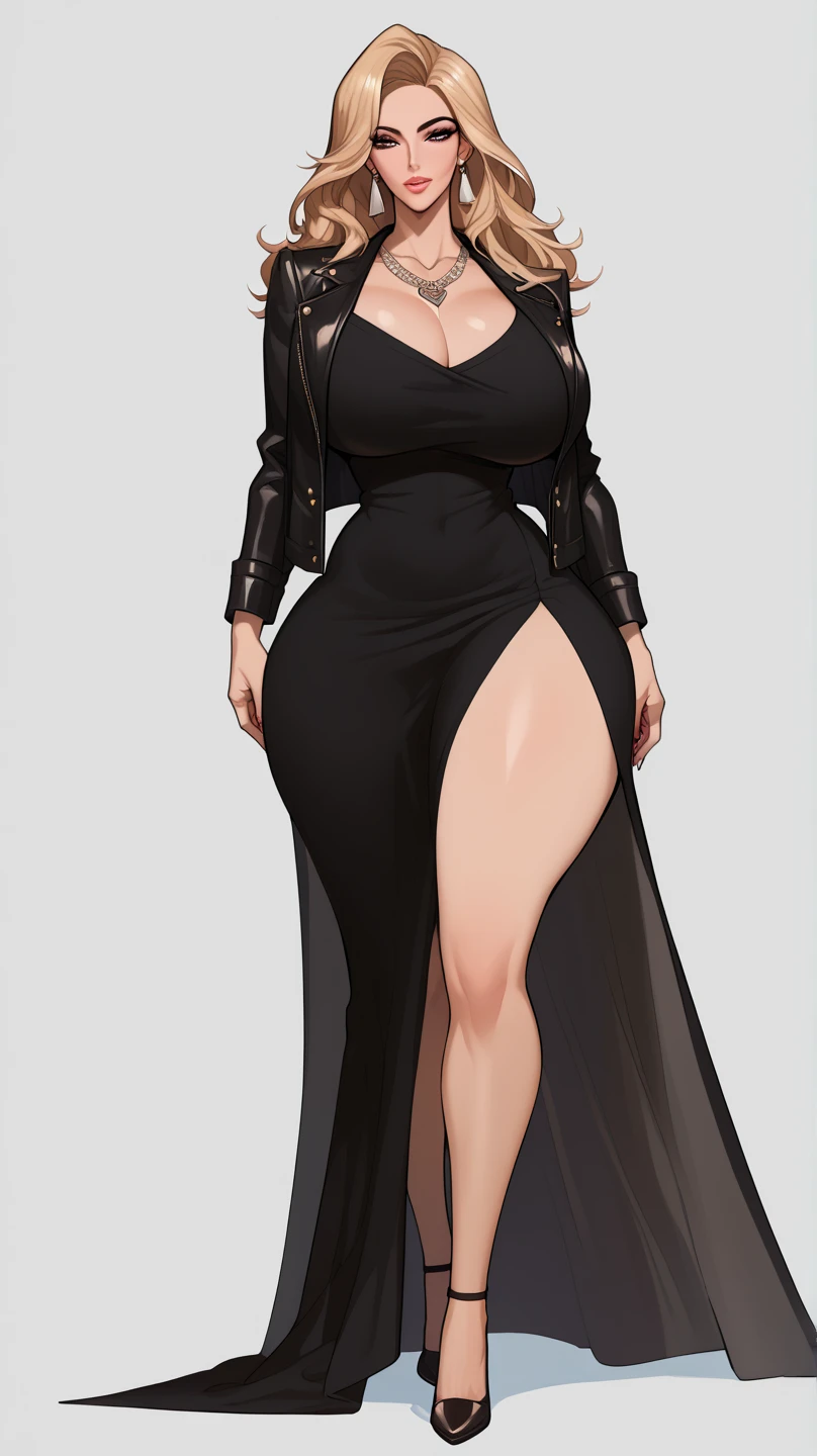 a cartoon of a woman in a black dress and a black coat, dark witch character, anime girl wearing a black dress, commission for high res, fashionable dark witch, dark sorceress full view, dark sorceress fullbody pose, nun outfit, oc commission, wearing dark robe, succubus in tight short dress, character full body portrait