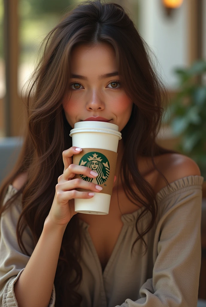 Cute beautiful blonde with yellow sweater (Drinking coffee in a modern café at sunset), muy detallado, 23 year old, Cara de mala, cabello naturalmente liso, ojos cafe, high resolusion, Obra maestra, Mejor calidad, Detalles intrincados, muy detallado, foco nítido, Piel detallada, Texturaa de piel realista, Textura, Ojos detallados, Profesional, 4k, sonrisa encantadora, tomada con Canon, 85 mm, Profundidad de campo de la luz, Kodak Vision Color, Cuerpo perfectamente ajustado, Extremadamente detallado, Cinematographer_\(ultra\), fotorrealista, realista, Postproceso, maximum details, Aspereza, vida real, ultrarrealista, Cinematographerrrealismo, Cinematographergrafía, 8k UHD, Cinematographergrafía