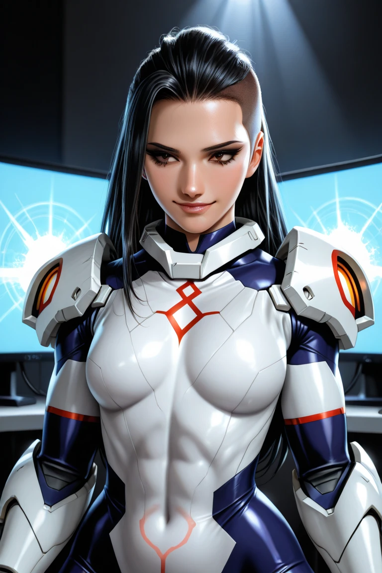 (((best final quality))), ssmile(((standing alone:1.2))),(((1 girl:1.2))),(((stainless steel))), ((((beautiful perfect woman)))),(((perfectbody detalhado, perfect finger detailed))),((((((final film poster)))))),(((to burst, close up))),((((detailed complicated machine)))),(((((mechanical genius))))),(((American comics))),(((extreme highlights))),(((extremely colorful, primary colours))),neckleace, super beautiful lady,(((Typography))),text, (Unbeatable masterpiece), (hiper HD),(CG 8k hyper-realistic), (((brave face))), (((breasts big))), (((hyper feminine))), (((musclegirl))), sexly girl, king of fighter,（straight hair with thin braids)), ((( sculptural body ))), (((1 girl))), garota de 25 anos com perfectbody,,Beautiful and well-groomed face,muscular body:1.2,solid color detailed jacket, (Head to thigh photos), Complex equipment, (((standing alone))), pirralha violent, ((())), sexly, pose de atitude, work of art, post-apocalypse, (((manga style))), bounty hunter, violent, Manic, the way you want, slenderbody, thin but strong, perfectbody, roupa moderna, advanced technology, neon, sleeves with vertical striped pattern, intricate background, (( cowboy shot )). intricate visual