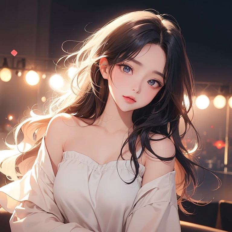 Upper Body, 1 Girl, Young Witch, Wearing a medieval Dress, Geometric Details, Snow hill in Background, Redhead Wavy Hair, Curly Hair, Goth, High Details, White Skin, Glowing, in flower field, <lora:Anys:0.5> <lora:Hanni:1>