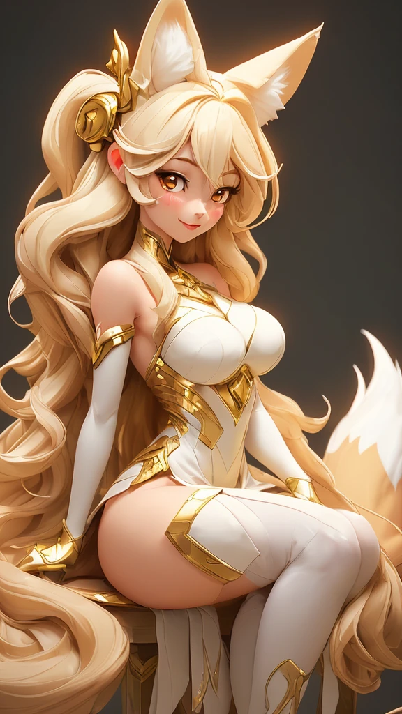PonyScores7,<lora:artist-yum1ngl1:0.6>,<lora:yunyalula_ã¦ã¼ãã£ã«ã¼ã©_Artist_Style_PonyXL:0.4>,(detailed,intricate details),from side,BREAK 1girl,(tall female:0.7),slim,slender body,<lora:KDAAhriPonyLora:0.6>,petite,(skinny),fox ears, long hair, swept bangs, yellow eyes, facial mark, heart choker,multiple tails, fox tail,medium round breasts,(elaborate clothes,fine fabric emphasis),(rhinestones silver clothes,see-through,High-Neck Strappy Back Swimsuit,cameltoe),jewelry,two-tone hair,,hairpin,bored eyes, lewd smirk, happy,smug expression,lowered eyelids, v-shaped eyebrows, akanbe,BREAK at a library,,detailed skin,Kneeling with legs apart, arms stretched overhead