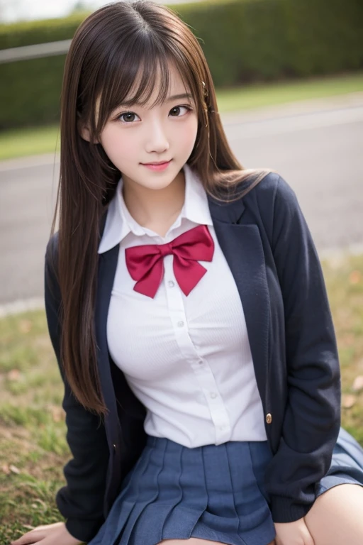 (Pink lace panties),((smile))、Confused、RAW Photos、(((The ultimate portrait masterpiece)))、((The cutest girl in the world))、1 girl、12 years old、Japanese、Cute Face、((Silky Hair))、(A high ponytail tied with a ribbon:1.4)、((Super huge breasts:1.4))、((Eyes that shine like jewels))、Glowing Skin、(young woman;A school uniform consisting of a transparent white shirt, Thin ribbon, blazer, Checkered pleated skirt.:1.5)、Winter clothes、(Uniforms made from high-quality fabrics:1.4)、Ultra-detailed uniforms、(She shyly pulls up her skirt:1.3)、(Lace panties are visible.:1.3)、((Crotch from the front))、A skirt fluttering in the wind、eyeliner、Beautiful Bangs、Hair between the eyes、((solve、High resolution))、Detailed Background、8KUHD、Digital SLR、Soft Light、high solve、Film Grain、Fujifilm XT3、Shallow depth of field、自然なSoft Light、Narrow waist