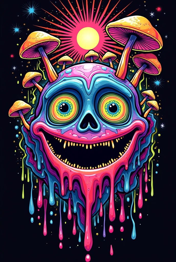 a neon green-colored alien 👽, with a funny mocking expression on it’s face, sticking it’s tongue 👅 out, (((flat vector art))), (T-SHIRT DESIGN), colorful, ((ready to print)), (fantasy), (detailed), dark magic, fantasy art, Adobe Illustrator
