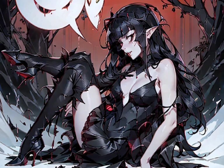 In Anime-art style, pixiv, masterpiece, 1 girl, (Close-up:1.1),Very Close to the Viewer( only half of the face is visible), soft lighting, Bloody sky, bloody environment, bloody rain, dark silhouettes, красный blood vibe, red vibe настроение, red like your blood, vampire life, Gothic, mysterious facial expressions, tattoos, aesthetics, rings and finger rings, web, head covered with dark cloth, Vampirism, на заднем фоне dark silhouettes, the character is closer to the viewer, видно только one eye, Focus on the character, Close-up, symbolism, a ritual, mirrors and paintings in the background, reflections, on the avatar, Dark art style, Blood runs down his face, portrait, leader, leads the concept, silhouettes behind, chaos, the weather is terrible, someone is spectating on her, DALLE, Close-up больших демонических глаз, сложные eyes, Unique Demon Ghouls, These images feature a dark, anime-style warrior with intricate tattoos and glowing red eyes, holding a blood-stained katana. The background includes a moonlit scene with shadowy samurai figures and a mysterious reaper, balanced to give equal focus to both the warrior and the background elements, creating a masterpiece, Digital art, city on the skyline, dark lighting, permission 1:1, blond hair, kimono, katana, Shanghai, nails painted black, in detail, moon and shadows, eyes, в eyesх отражение битвы, mysticism in the background, split personality, в eyesх готовится к битве, необычные eyes, scene, add more details, dark, fingers are proportional, serious look, holding a katana in his hands, only half of the face is visible, dystopia, night lighting, motion blur, красная и кровавая aesthetics, one eye, Close-up