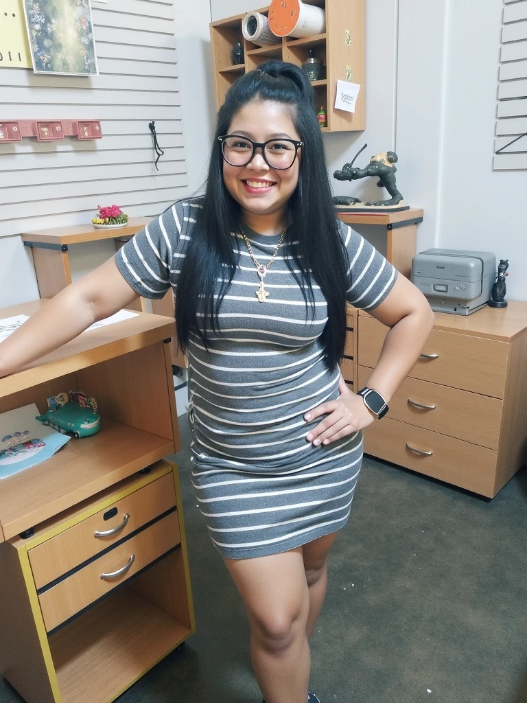 <lora:JSaMILF_V4aa-000006:1>, close up heat shot, realistic photo of JSaMILF, a middle aged (thai:0.5) woman, 50 years old, glasses, (short:1.1), petite, saggy breasts, large nipples, wearing a grey Tshirt, wearing a black and white striped skirt, looking at the camera, standing in the back yard, simple background, (masterpiece:1.0), (best quality:1.0), highly detailed