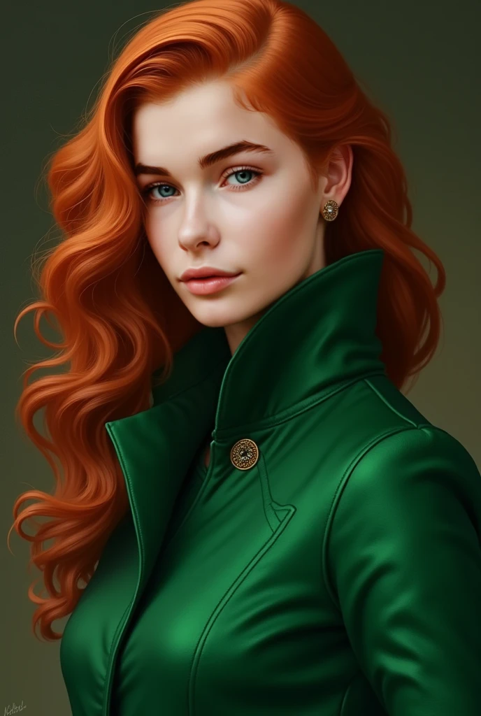 needs to be redhead, be wearing a green coat. And the eyes have to be very blue