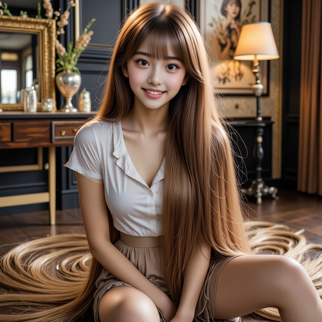 (masterpiece, best quality:1.2), photorealistic, realistic, 1girl, very long hair