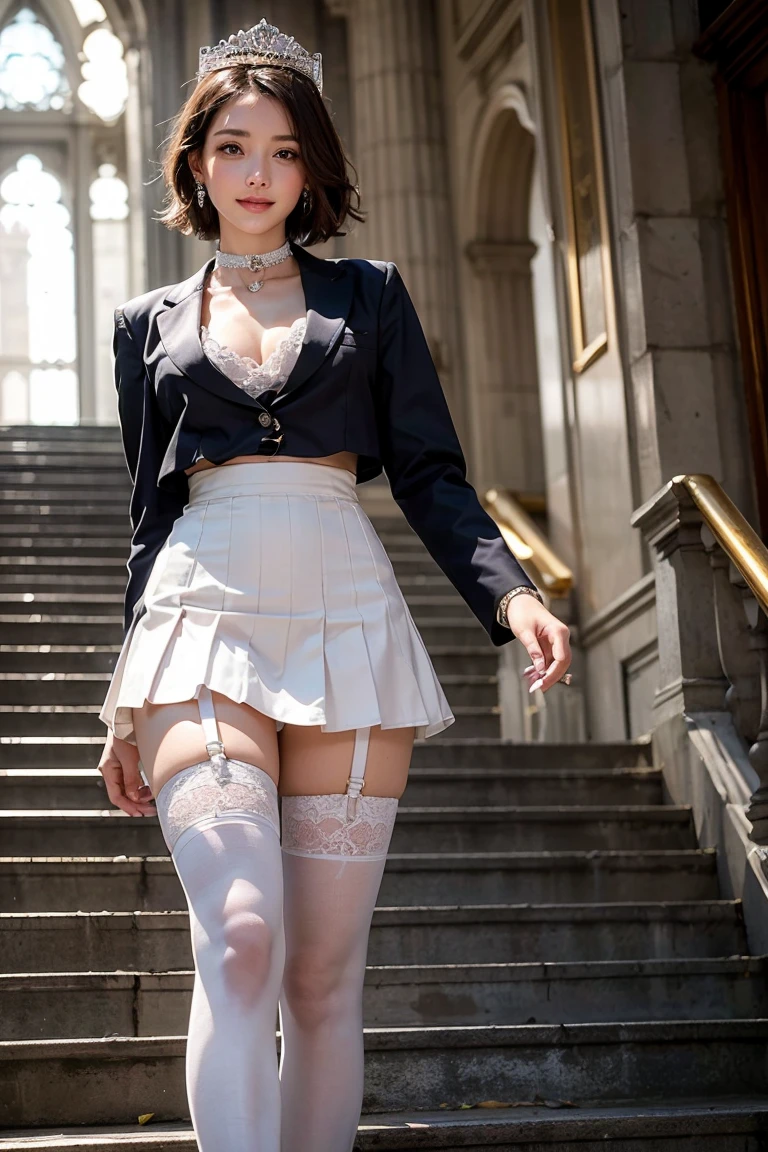 whole body、Belly button、Beautiful legs:1.2, Highest quality, High resolution, Perfect dynamic composition, Slight Body:1.5 、Show Panties 、Small Breasts 、sexy、Small Breasts、8K photos of Japanese gravure models 、Little devil beauty、Lolita、Black Pantyhose、See-through nipples、airport