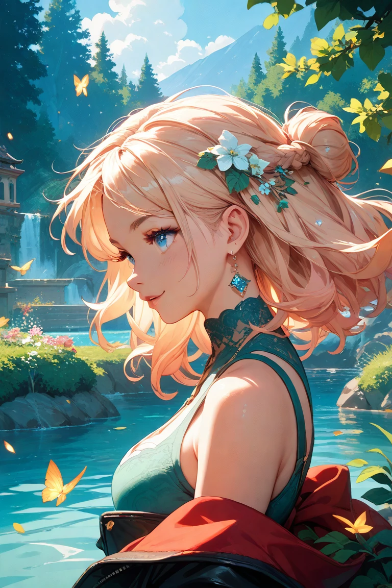 A sparkling woman with a spring image