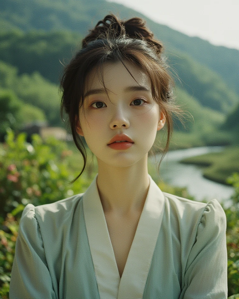 
Please ehance this photo, make it look like realistic, also ehance the background, make it 8K resolution, and dont change her face, remove double hand if possible