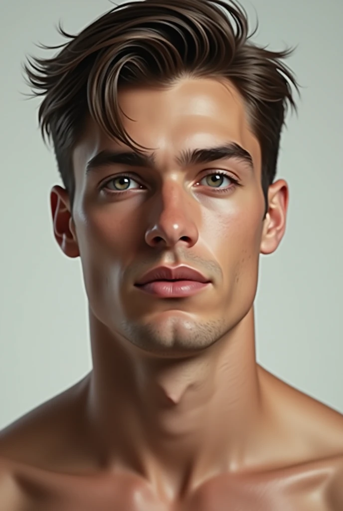  Real white man, in a realistic image, pelado