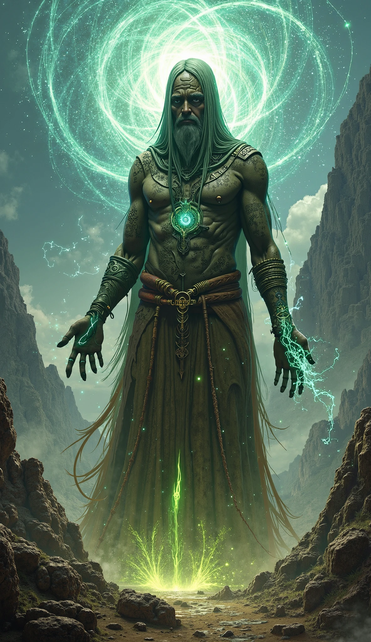 Egyptian God Oisiris with his scary aura