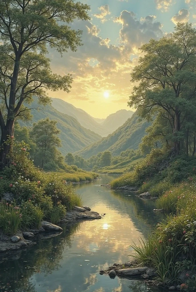 Create a natural landscape related to song theme"Rooh or  jism kay beech munazra💯

Tum kiya samjhte ho? 
Agar hum na hote❤️
To tum pe hue sitam na hote? 
Agar hum na hotay❤️
Tum par guzray ghum zara kum na hote?
MAGAR! 
Agar hum na hote ❤️ 
alam e nasoot mai adam na hote
Ins ki binai mai najam na hote
Agar hum na hote❤️
Tum (jism) ahl e sharam na hote
Zaat paath firke daram na hote
Khoon kay rishto kay yu bharam na hote


       AGAR TUM NA HOTE💘


Baat to sahi teri magar zamana badal gaya 
Zamanay key zamino se insaf o adal gaya
Yaha log jhoot mar mabni ashaar likhte hai
Yaha sab bayak jaan do chehre dikhtay hai
Yaha log zamino sey mohabat or aul zamanay pa likhtay hai
Nafs kay taabe hai aksar
In ke nafs se pana mange mera auze asar"