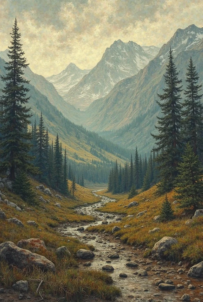 Create an image with things that identify with the following things that I need to put in my work 
The fight for survival in the hinterland 
The reality in the 1930s
The struggle of the Northeasterners 
Landscape image 