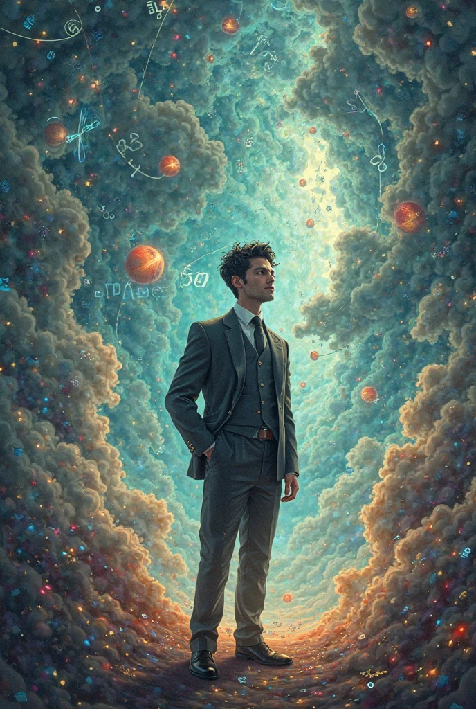 Now add the text finance tales in the back of the character 