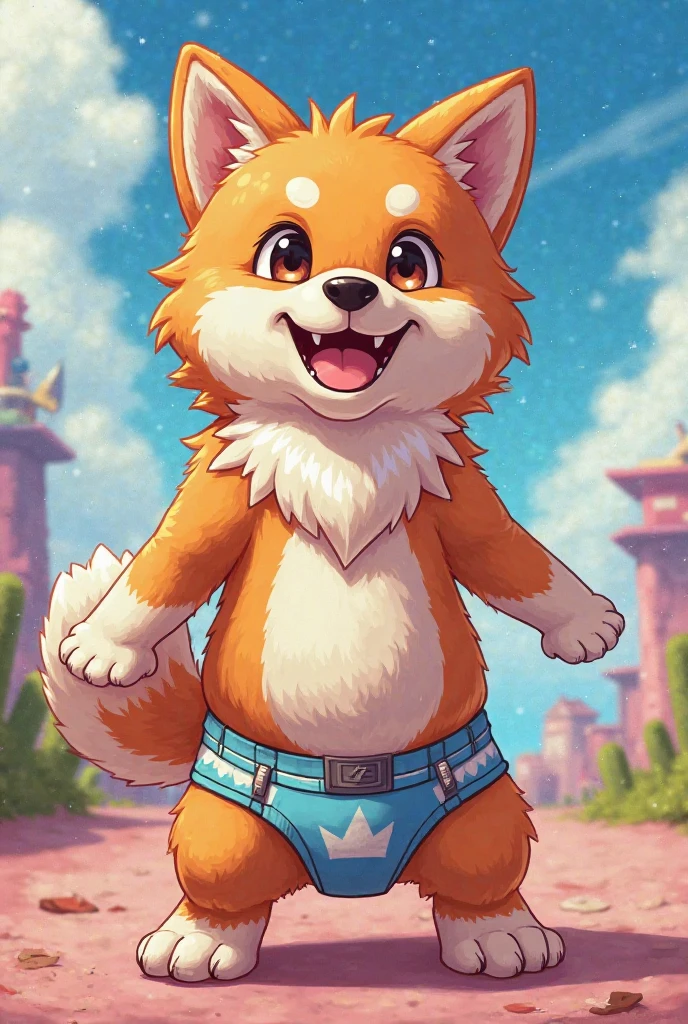 1 boy,Vague, hairy, white red panda, Red panda orc, Wearing white socks on his feet, stand, Grass background, dark Red hair on body, red panda pattern, white belly, Shy, Cat ears, empty eyes, Red hair, Cat ears, 熊Cat ears, goggles, panoramic, ultra high definition, high quality,Dark brown hair,swimsuit