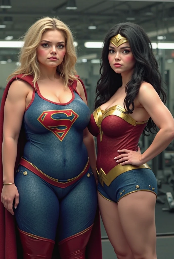 three Afro americanas, three BBW, three MILF, three superheroines, is seated, 40 anos de idade, is three African women, wear supergirl swimsuit sexy, Standing with feathers apart, virilha esposta, Genitalia clivagem, cintura exposta, expor pelos pubiano, supergirl sexy transparente, com decote sexy, veste roupa branca, com pele muito escura, cabelos pretos, His eyes are dark and personalidade sensual e sexy, African, is hurting, seios grandes e cheios, (Wet), sexy, (Tentador Adulto) (Seductive dynamic pose) (seios pendurados), (clivagem profunda). seios muito grandes e flacidos, Sagging Tits, sagging breast. She is a very sexy, super sexy. best quality, Realistic photo, photo corpo inteiro.