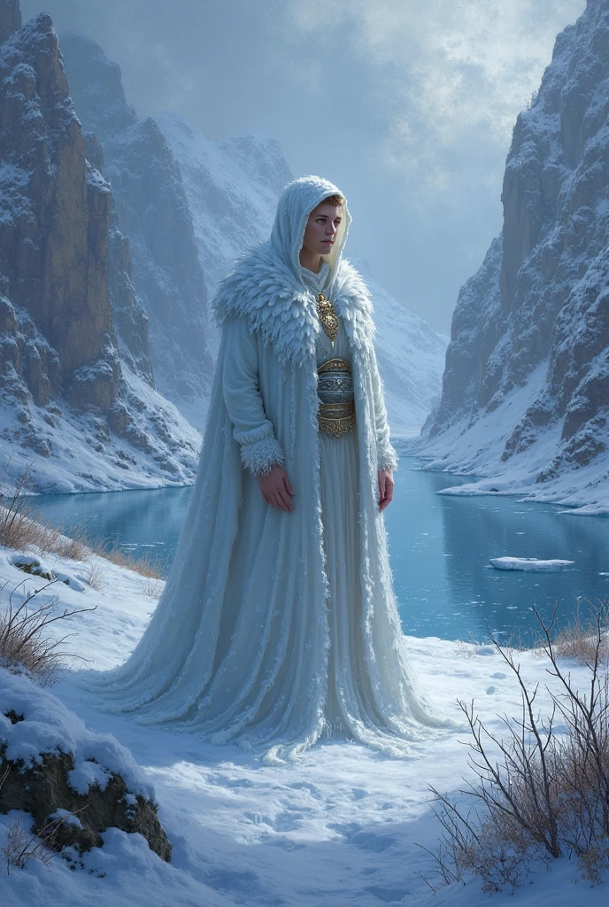 Create a board game card style image with a representation of winter