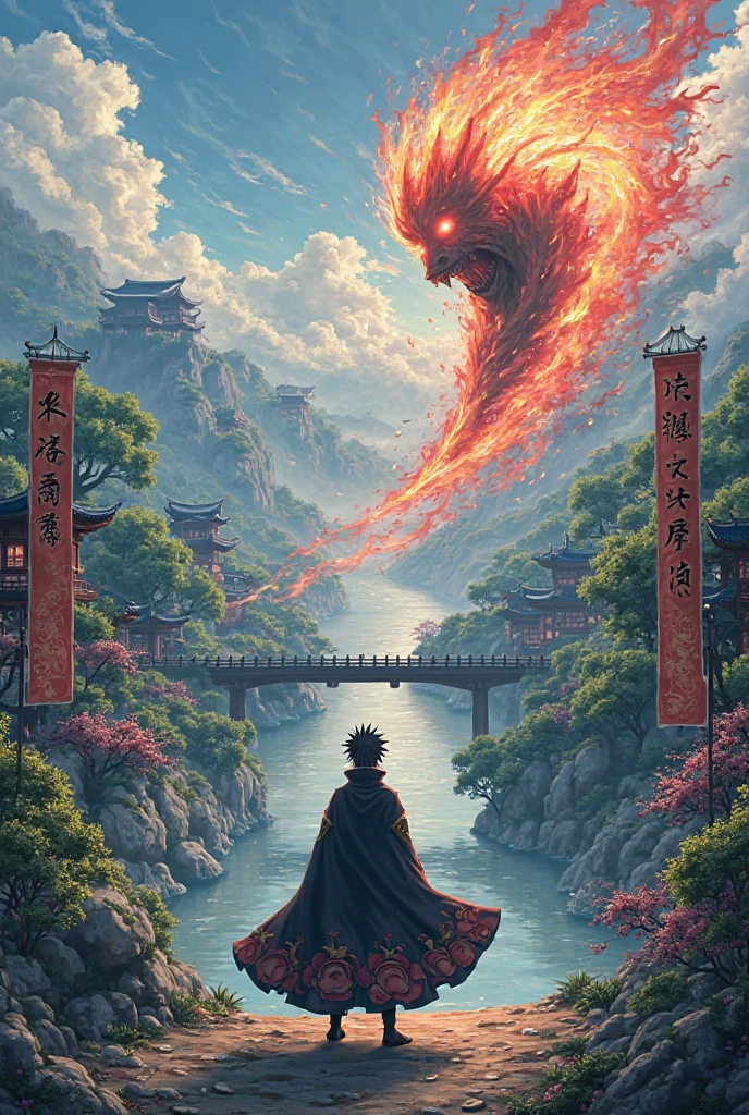 Itachi vs. Obito in China make the picture epic and make it anime-themed