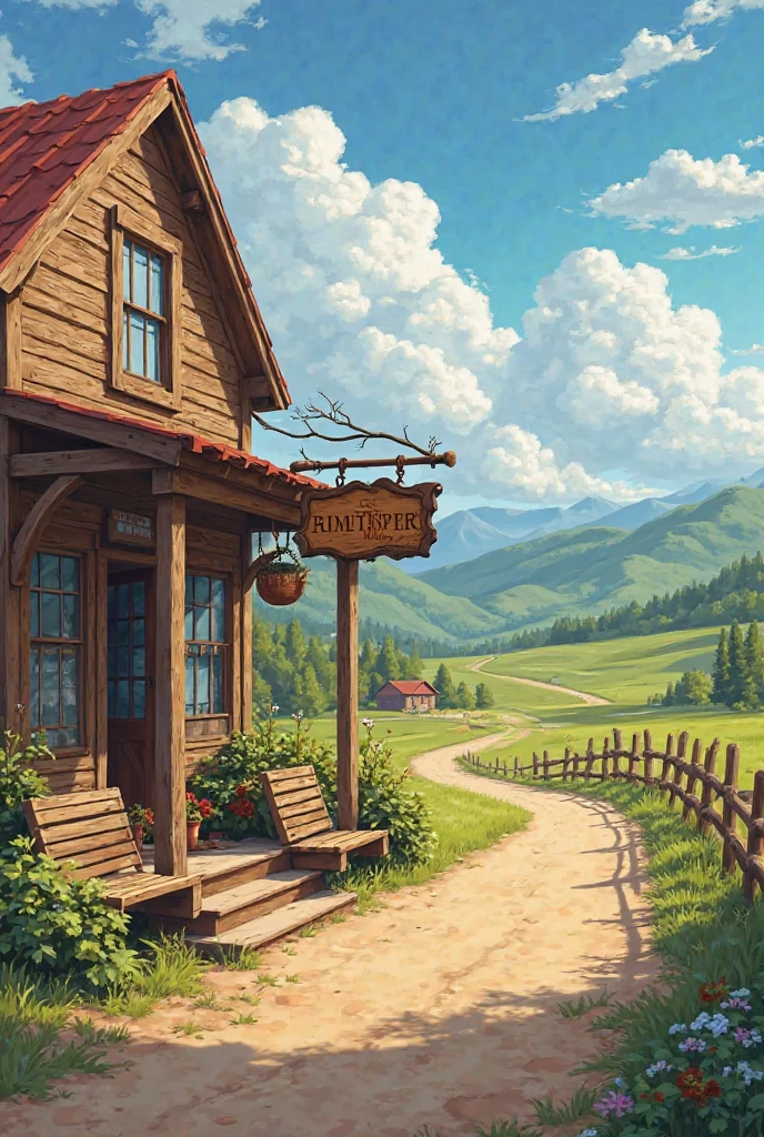 A small store at the center of the road