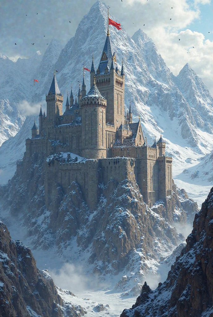 A castle united with a mountain