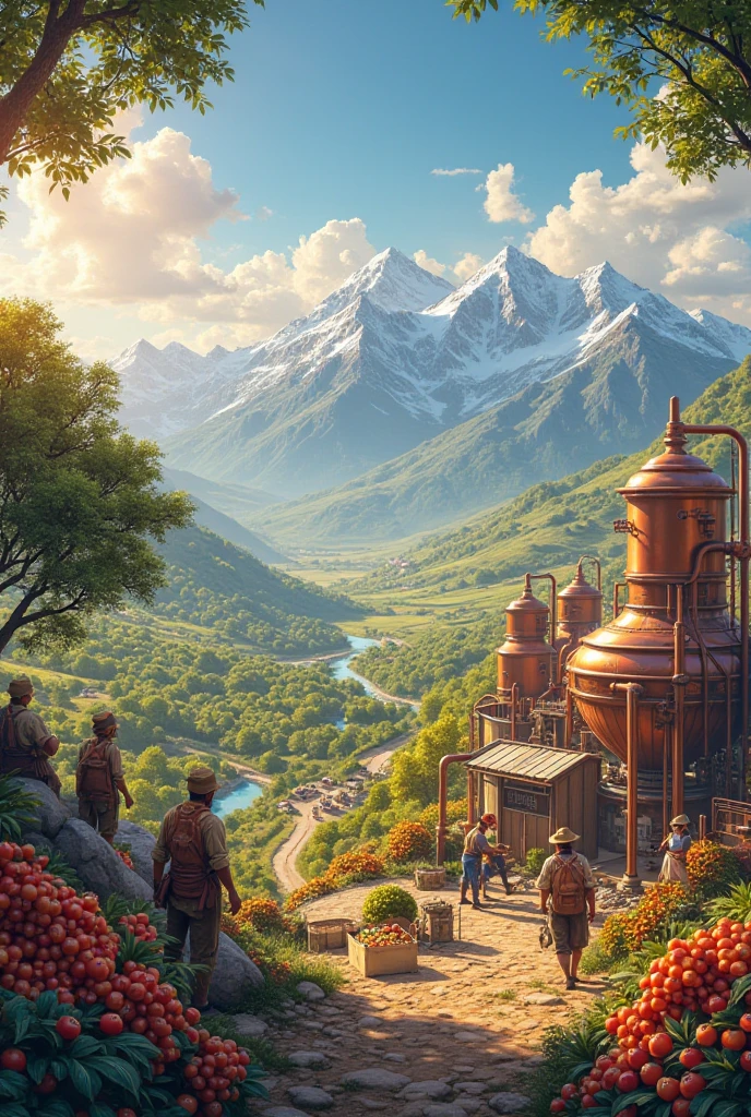 Frontier of fruit and copper production possibilities