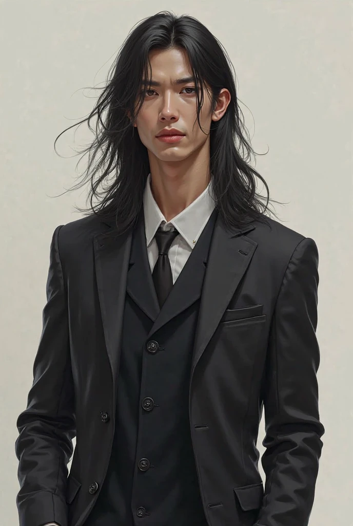 Make him old like 23 and also add a long black hair to him and remove the badges on his suit