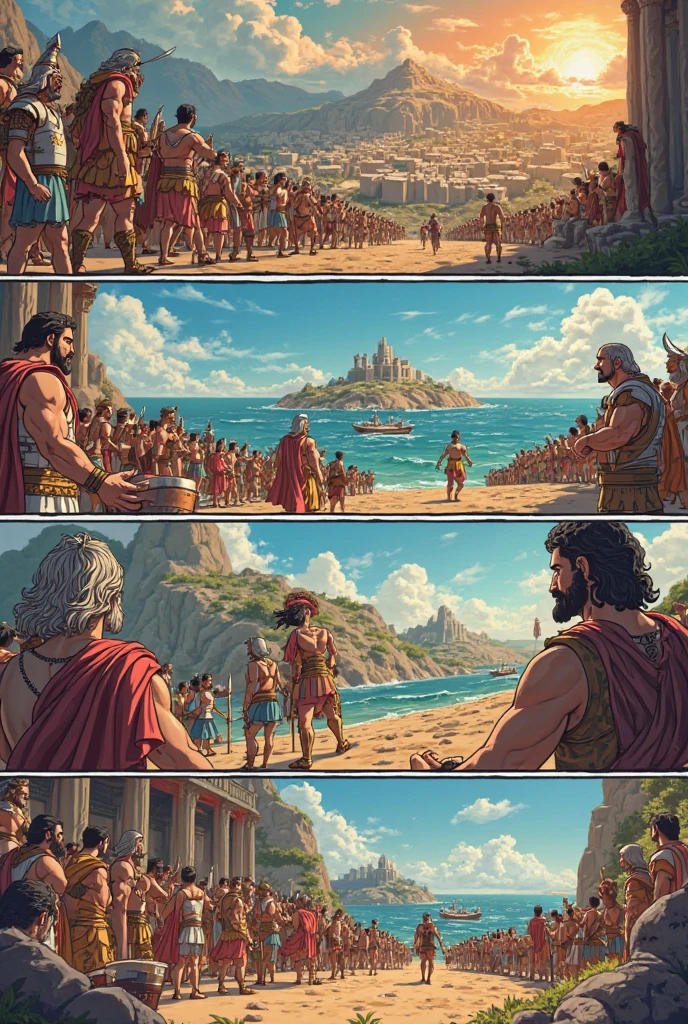 Some Argonauts were on an island and were resting on the grass when suddenly they were besieged by what seemed to be a shower of arrows with steel tips.