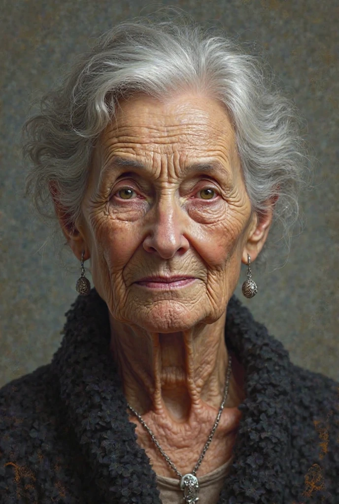 Portrait of Old woman 85 yrs old