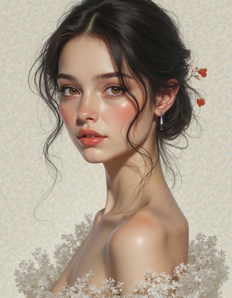 Highest quality,  pending details, Super high resolution, (Fidelidade: 1.4), The best illustration, por favor, detalhes, 1girl highly condensed, With a delicate and handsome face,  delicate collarbone , high quality fishtail skirt, timidez