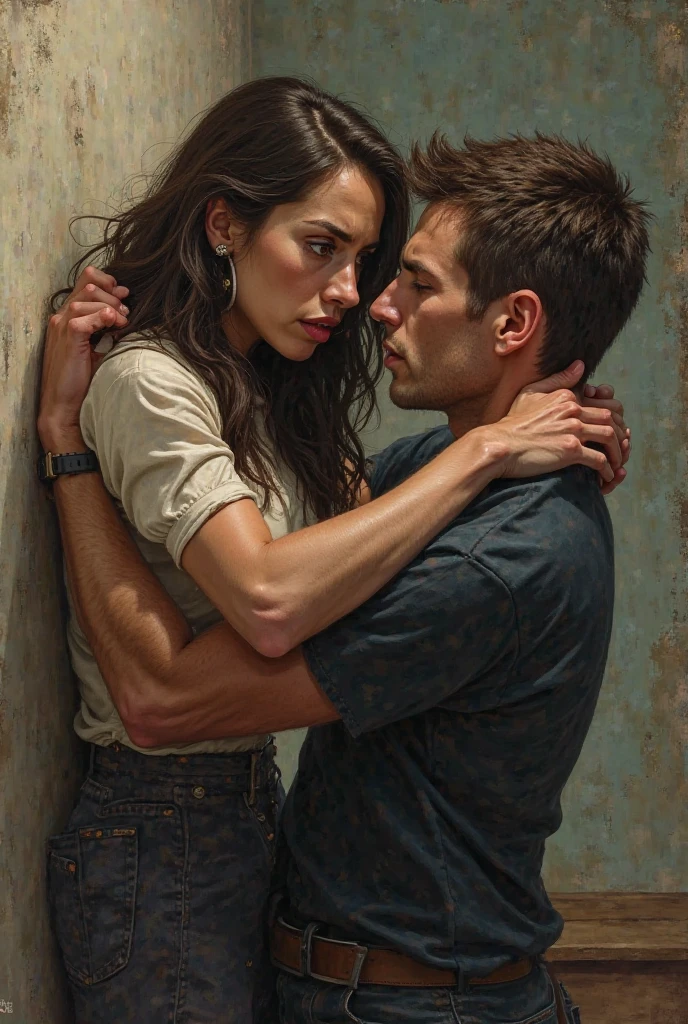 Soffie crossed the room in two Steep steps and grabbed him by the collar of his shirt, lifting him slightly off the ground and pushing him against the wall with surprising force. Her eyes burned