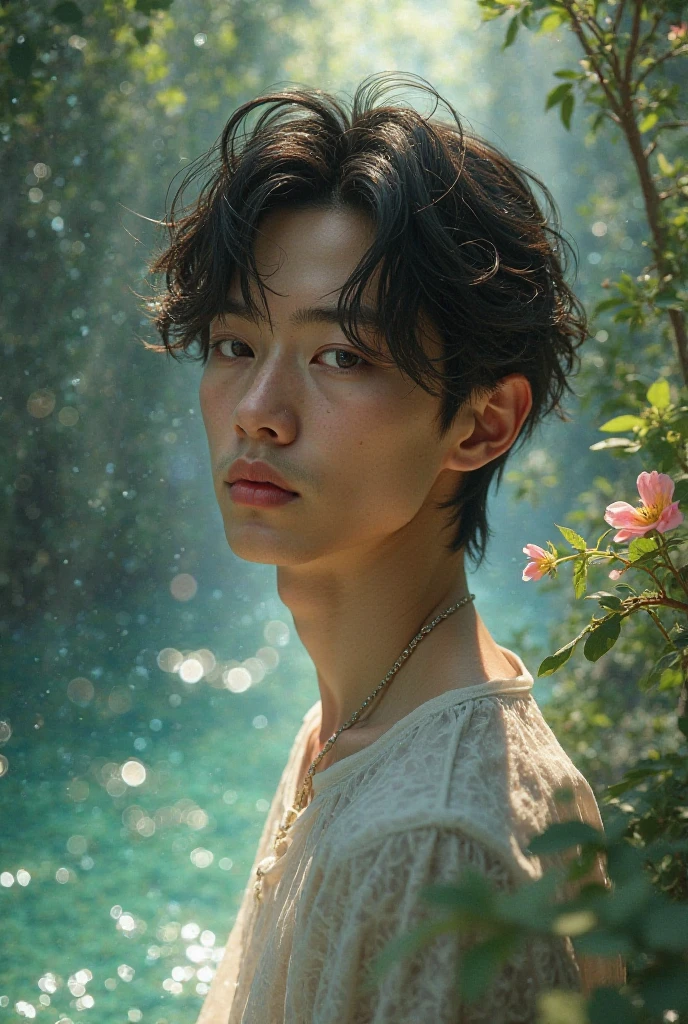 Give me a picture of the most beautiful 19-year-old boy and Mezzian