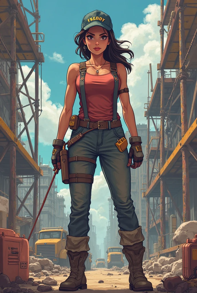 Demi Rose beautiful female figure in front, sitting crying with her hands on her knees,bulky and gorgeous body, ripped and dirty jeans, gorgeous and soon straight black hair and with ponytail, voluminous and gorgeous lips, hosted, stony environment within a forest,The lighting is soft and soft, with soft shadows projected on her skin. she walks with a watchful eye ,The scene is highly detailed,this is a story in the style of comix that begins with Rella, a brave woman who sets out on a journey to save her family in a hostile and polluted world because of an atomic disaster caused by constant human wars. Giant creatures have mutated because of radiation and living is an uncertain matter. Her family is already very advanced in age and wants her to go out to find a safer place or some hope for herself. Souteira and the only young woman in the family, she sees herself in the responsibility of saving not only herself, but everyone.